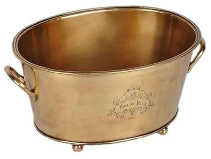 zhangrui1888 Seau à Glace Seau à Glace Simple en cuivre, Vintage, épais, décoration décorative for bière et vin, Seau de Refroidissement Seau à Champagne