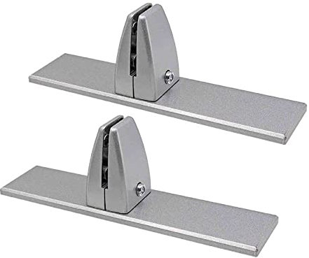 2 Pack Desk Divider Clip Plexiglass Clamp Holder for Protective Screen Spit Guard Foot Max Screen Thickness: 5-25mm Office Partition Accessory