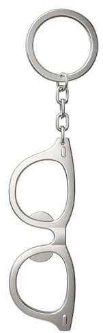 Porte-Clés Ouvre-Bouteille Lunettes – Porte-Clé Décapsuleur Bière Vin Breloque de Sac pour Femme, Fashionistas & Amateurs de Livres, Cadeaux Porte-Cléf Sympas pour Hommes & Femmes.