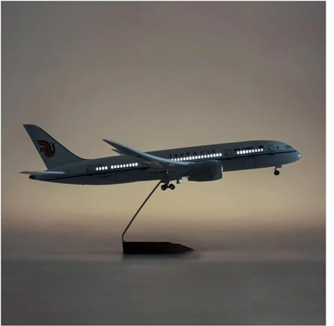 43CM 1:130 für B787 Flugzeug Modell Mit Rad & Licht Harz Sammlung Souvenir Miniatur-Hobby-Spielset(with Lights)