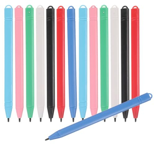 Ipetboom Penna Stilo per Tablet LCD 85-12 Pollici Set 14 Pezzi Multicolore per Scrittura e Disegno Precisi su Touch Screen Accessorio Portatile per Tavoletta Grafica LCD