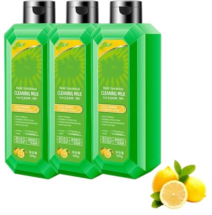 Cleaning Lotion for House, Multi-purpose Cleaning Cream, Waterless Stain Remover Paste for White Shoes, Kitchen Stovetops & Countertops, Gentle Household Scouring Agent (3pc)