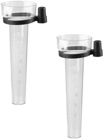 ROMISBABA Lot de 2 Pluviomètres en Plastique Transparent Outil de Mesure des Précipitations Jusqu’à 35 Cm Pluviomètre Extérieur pour Jardin et Agriculture Verre Doseur Gradué Réutilisable