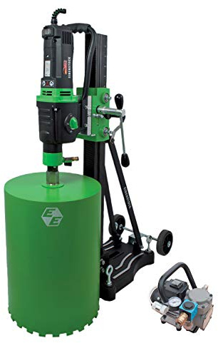 CS Unitec | EBM 352/3 PSV | Diamond Core Drill Motor with Vacuum & Anchor Stand for Reinforced Concrete. High Torque, 20 Amp, Drilling Capacity up to 14” Diameter (with Spacer) – Made in Germany
