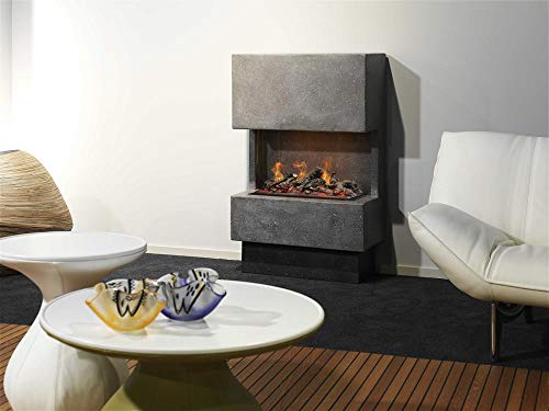 Elektrokamin mit Wasserdampf, Wasserdampf Feuer elektrisch (rustikal - 119 x 75 x 35 cm)