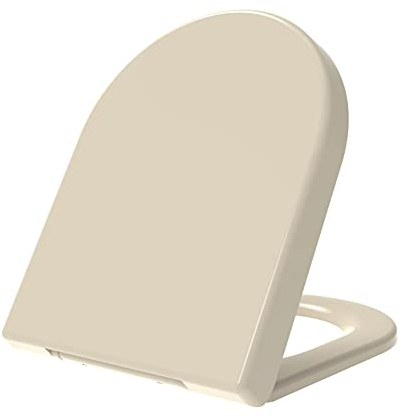 Grünblatt Premium Duroplast WC Sitz mit Absenkautomatik, abnehmbar zur Reinigung, Farbe Pergamon (D-Form)