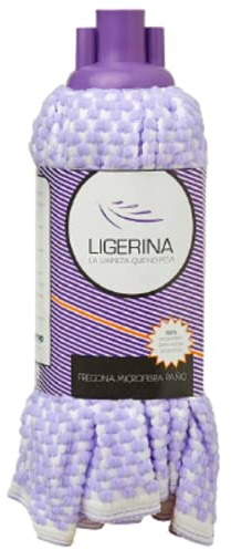 DSTOCK60 Ligerina - MOP de microfibra de poliéster - Cabezal universal - Serpilla con flecos de microfibra - Morado - Para piso