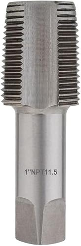 Gunpla 1 NPT Pipe Thread Tap, Alloy Steel Internal Thread Forming Tap, Pipes Threading Flutes for Cleaning or Re-Thread Damaged or Jam Pipe Threads (1 - 11.5 NPT)