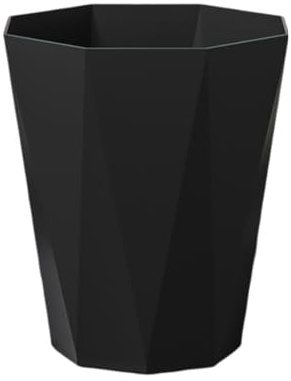 Plastic Small Trash Can Wastebasket, 2.2 Gallon Polygon Garbage Can Open Top Container Basket for Bathroom, Laundry Room, Kitchens, Offices, Kids Rooms