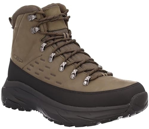 CMP DYPSIE Men’s Waterproof Mid Outdoor Boots – Nubuck Leather Upper, Fleece-Lined Warmth & All-Terrain FullOn GRIP Sole – Stylish Design – 02QU FANGO-NERO, Adult, Men, Numeric, Medium, 10.5