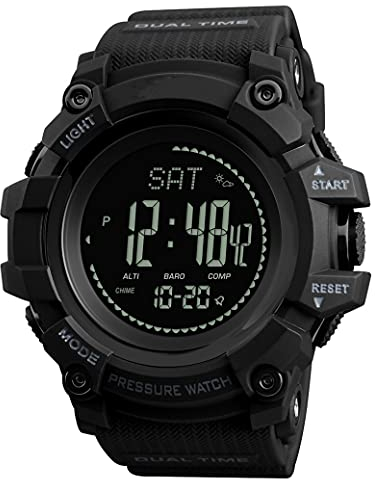 findtime Mens ABC Sport Watches Altimeter Barometer Compass Pedometer Countdown Pressure Weather Forecast Stopwatch Calorie Counter Chrono Digital Watch for Men