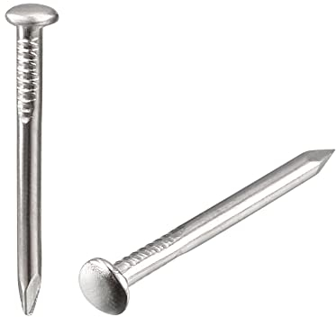 sourcing map 500 Stück Kleine Winzig Hardware Nägel Kohlenstoffstahl 1.2X16mm(DxL) für DIY Dekorative Holzkisten Zubehör Silber Ton