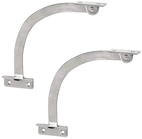 Gedotec Öffnungsbegrenzer Schrank Klappenbeschlag für Möbeltüren | Klappenhalter Barfach zum Schrauben | Metall Länge 150 mm | Stahl vernickelt | 1 Paar - Möbelbeschläge Klappenschere für Schranktüren