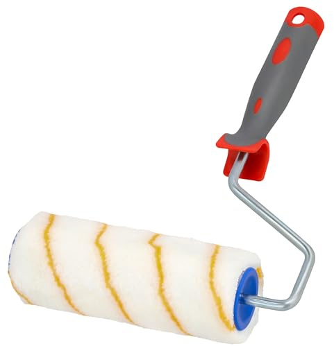 KOTARBAU® Farbroller Gelbfaden 180 mm mit Gummigriff Pinsel Farbwalze Walzenbürste Rollerwalze Rollerpinsel für Anstricharbeiten und Renovierung
