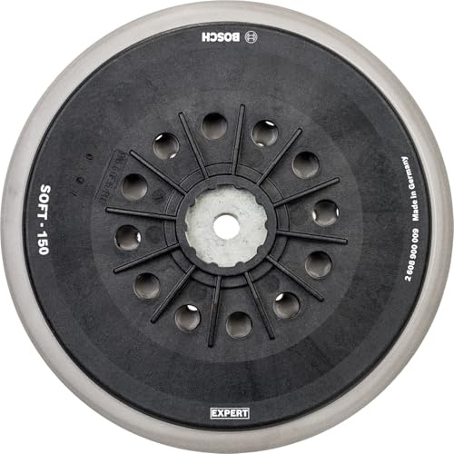 Bosch Accessories 1x Expert Multihole Stützteller (für Bosch, Version hart, Ø 150 mm, Zubehör Exzenterschleifer) | Ø 150 mm, Professional Zubehör Exzenterschleifer
