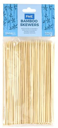 PME Small Bamboo Skewers, Pack of 100, 6-inches, Beige