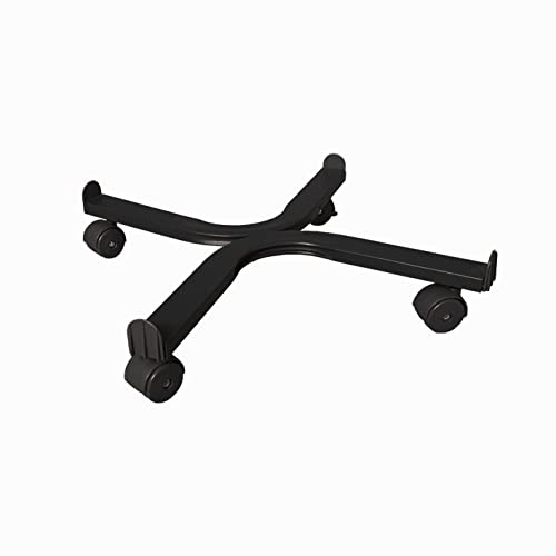 Tecnokit: Pflanzen- und Blumenwagen, kreisförmig für Töpfe mit einem Durchmesser von 30 cm, 4 Rollen aus Kunststoff ø 4 cm, leicht zu bewegen, Belastung 90 kg, robust, Stahl, Gartenmöbel (Schwarz)