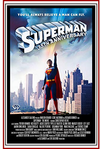 French Unicorn Poster Affiche Affiche Vintage Film Superman Super Héros 35th Anniversary Poster Ancien Cinema Retro