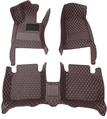 Auto Fußmatten Für Kia Sportage 2018-2019 Allwetter wasserdichte und verschleißfeste Automatten,fahrzeugspezifische Fussmatten,Kaffee
