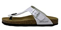 Grunland CC4015 Sara Ciabatta Sandalo in Sughero Naturale Donna (bianco, numeric_40)