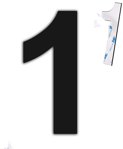 nanlyiau 3in/7.5cm numero civico esterno adesivo numeri civici numero numero civico esterno di acciaio in Solido Acciaio Inossidabile SUS304(3in1)