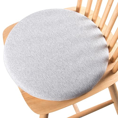 Dafape Seat Cushion Chair Pad, Round Non-Slip Washable ‎Memory Foam Chair Cushions Comfortable Floor Soft Dining Chairs Office Bedroom Living Room Kitchen Chair Cushions Indoor (Gray)