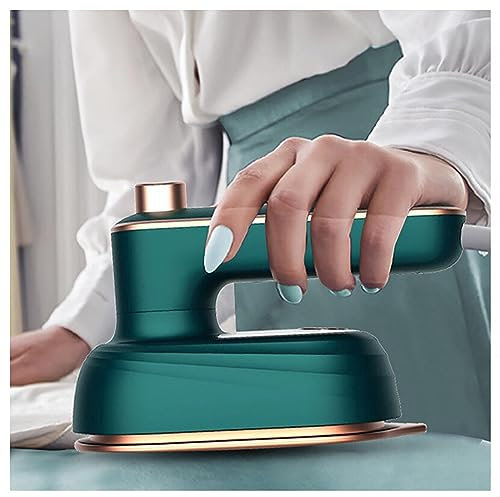 JUNZAI Defroisseur Vapeur Voyage, Mini Fer a Repasser Couture Repassage Sec Et Humide De 50 ML,Poignée Rotative, Fer à Repasser Mini pour Tous Les Types De Tissus,Green