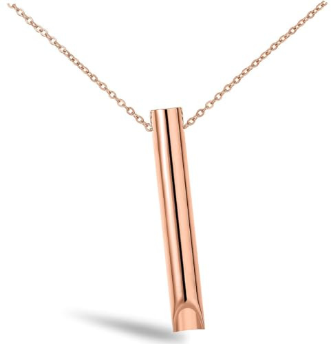 ZCSOWE 1Piezas de Collar de Respiración Set, Collar de Silbato Acero Inoxidable, Collar Consciente, Collar de Ansiedad para Ejercicios de Meditación, Mujeres y Hombres
