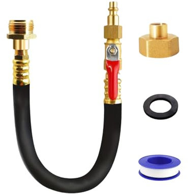 NUHUi Kit per l'inverno per camper Tubo dell'aria Raccordi a connessione rapida Adattatore per scoppio invernale Regolatore di pressione dell'acqua per camper Accessori invernali con chiave per tubo