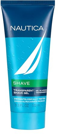 Nautica Grooming Shave Gel 3.3 fl oz (Pack of 1), Notes of Grapefruit, Lavender, and Wood, Men's Fragrance, Long Lasting, Everyday Fragrance, Travel Size