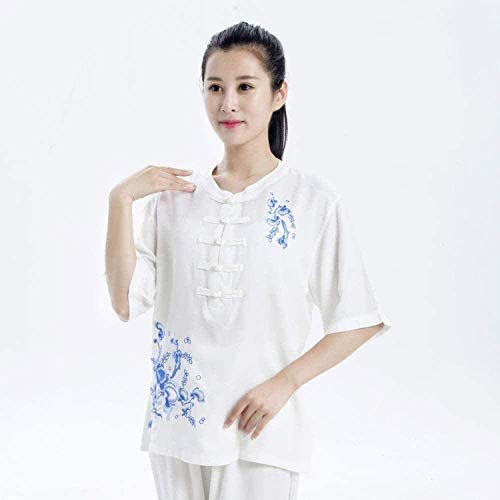 Tai Chi-Kleidung, Kampfsport-Uniformen, Damen-Tai-Chi-Uniform-Kleidung, traditionelles chinesisches Qi Gong, kriegerisches Tai Chi-Uniform-Kleidung, weibliche Stickerei, Sommer-Leinen-Baumwolle, chine