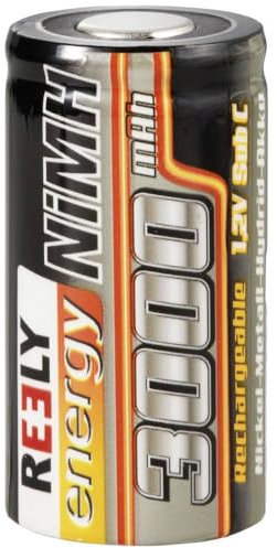 Reely Batteria singola NiMH Sub-C 1,2 V 3000 mAh senza bandiera per saldatura