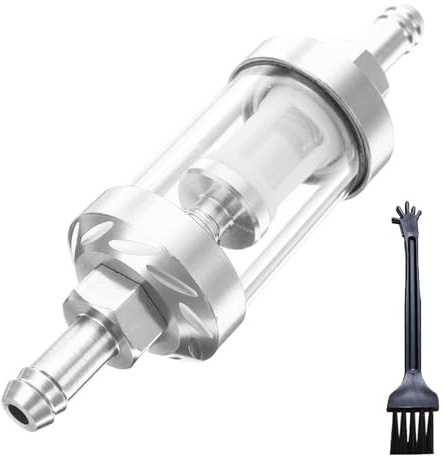8MM Filtro Benzina,Filtro benzina universale in linea da 8 mm,Filtro Carburante per Moto,Moto Vetro Trasparente Benzina Filtro,filtro carburante benzina lavabile filtro gas scooter parti moto