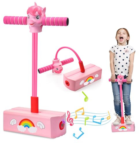 Stfitoh Pogo Stick for Girls Kids, Unicorn Toys for 3 5 6 8 9 Year Olds Girls Gifts for 3-12 Year Old Girls Age 3-12 Outdoor Toys for Boys 3-12 Year Olds Xmas Gifts Girls Birthday Presents