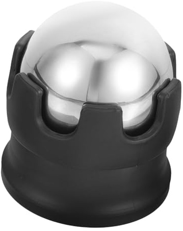 Edelstahl Abnehmbarer Massageball mit Eisrolle für Handmassage | Metall und Kunststoff, Glatte Rollkugel mit Kältekompresse, Handlich für Fitness Enthusiasten, 1 Stück