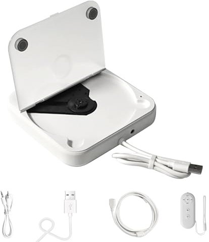 Lecteur CD externe universel pour voiture avec cache-poussière, lecteur CD portable avec câble AUX, se branche sur le port USB de voiture, TV, ordinateur portable, ordinateur