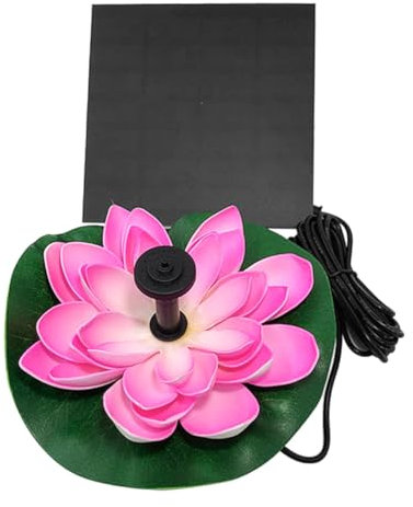 Supvox Solarbetriebene Lotus Springbrunnen Pumpe Mit Schwimmendem Design Automatischer Wasserstrahl Solarbetriebene Teichpumpe Für Gartenteich Vogeltränke Fischbecken Umweltfreundliche Wa