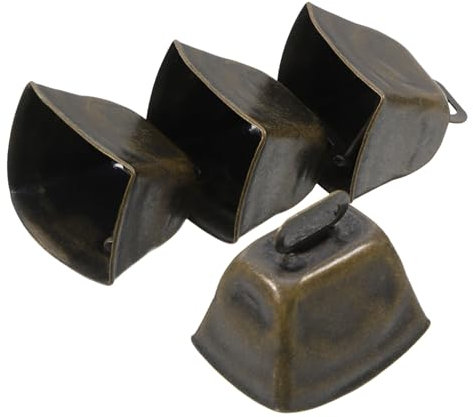 UKCOCO 4pcs Metall Kuhglocken Retro Kuhglocken Rinder Glocken Vintage Kuhglocken Hängende Glocke Anhänger Kleiner Eisen Kuhbell Hängende Kuhglocke Einzigartige Glocken Anhänger