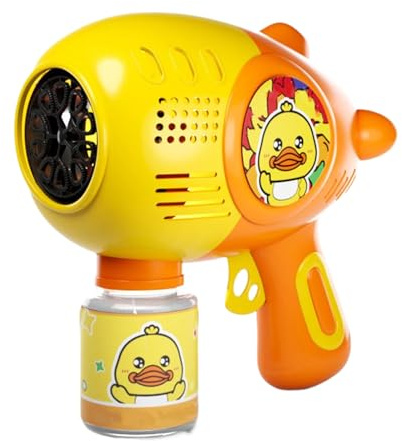 Bubble Machine, Yellow Duck Electric Bubble Blower, Interactive Outdoor Toy, Portable Summer Activity, Kids Preschool Play, Beach, Backyard, Park, Picnic, Birthday Fun