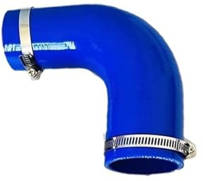 JKELPV Manguito Turbo Manguera Flexible de Silicona Azul de 90°, diámetro Variable, para Entrada de Aire a Alta presión con 2 Abrazaderas. Manguera Gasolina(ID38-51mm)