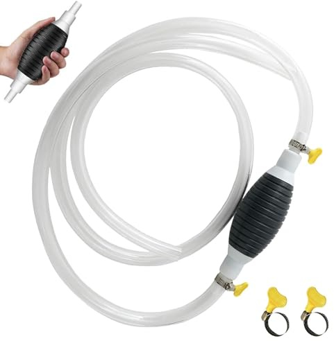 Fuel Petrol Syphon Pump 2M, Multifunction Liquid Sucker Pump, Hand Fuel Pump Water Liquid Transfer Pumpn for Gas Gasoline Petrol Oil Diesel Liquid Water Fish Tank Solvent