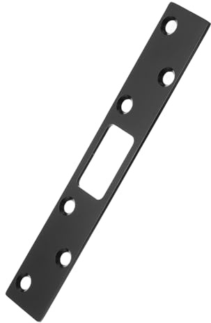 Ipetboom Gâche De Porte Intérieure Plaque De Renfort Pour Serrure Loquet De Sécurité Pour Porte Entrée Avec Vis Noir