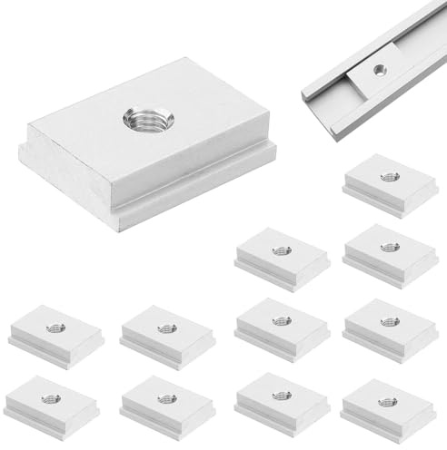 MUNTE 12 Piezas Tuerca de Ranura en T, 30 × 23 mm Tuercas Deslizantes M8, Deslizadores de Pista M8 T de Aleación de Aluminio, para Proyectos de Carpintería y Extrusión de Aluminio