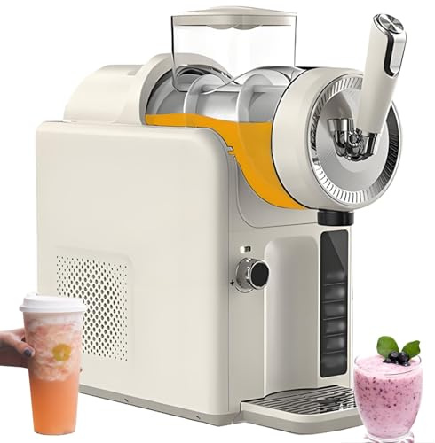 Quixnova Macchina per Granite Commerciale, Macchina per la Produzione di Bevande ghiacciate da 1,8 l con 5 programmi preimpostati, Regolazione della durezza per frullati, Cocktail, frappé White