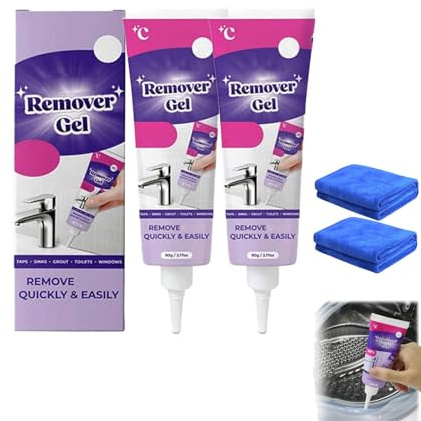 Household Stain Removing Gel, Washing Machine Cleaner Deep Clean, Cleaning Gel for Bathroom Kitchen Tile Gaps Grout, Fast Acting Formula Gentle on Seals Washing Machine Fridge and Walls (2)