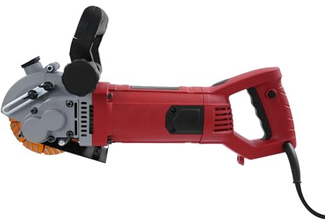 110V Electric Wall Groove Cutting Machine, 4800W 6500rpm Grooving Chaser Marble Concrete Grooving Machine Wall Grooving Cutter With Infrared Sighting Line w/5* Blades for Plumbers Contractors (Red)