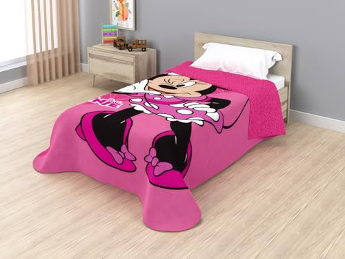 Disney Colcha Manta Sedalina Sherpa Reversible con Borreguito (Minnie)