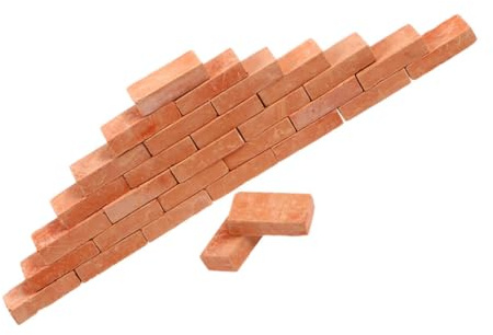MOLUCKFU 60 pièces Maquettes DIY Briques de Terre Cuite Réalistes pour Décorations de Maison de Poupée et Dioramas pour Scènes Micro et Maquettes de Construction