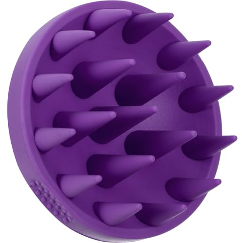 DIYEAH Spazzola Massaggiatrice per Cuoio Capelluto in Silicone, Portatile e Leggera, per Uso Quotidiano Bagnato e Asciutto, Esfoliante Comodo da Viaggio per Tutte le Età