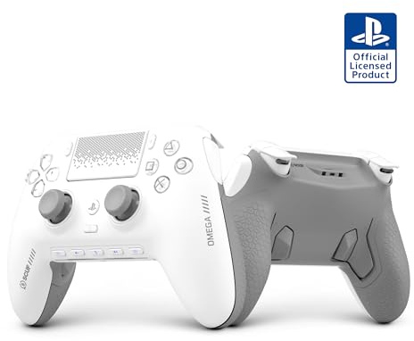 SCUF OMEGA PS5 Controlador de rendimiento inalámbrico – Licencia oficial, 11 entradas personalizadas, disparadores instantáneos, baja latencia, TMR Durable Thumbsticks – Compatible con Windows PC